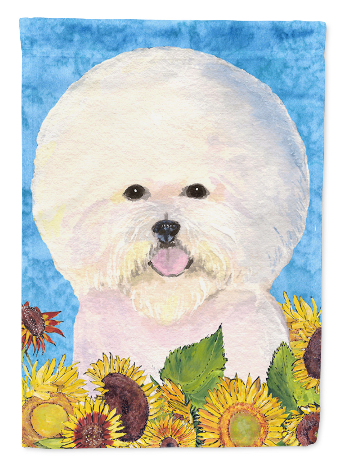 Bichon Frise Flag Garden Size.