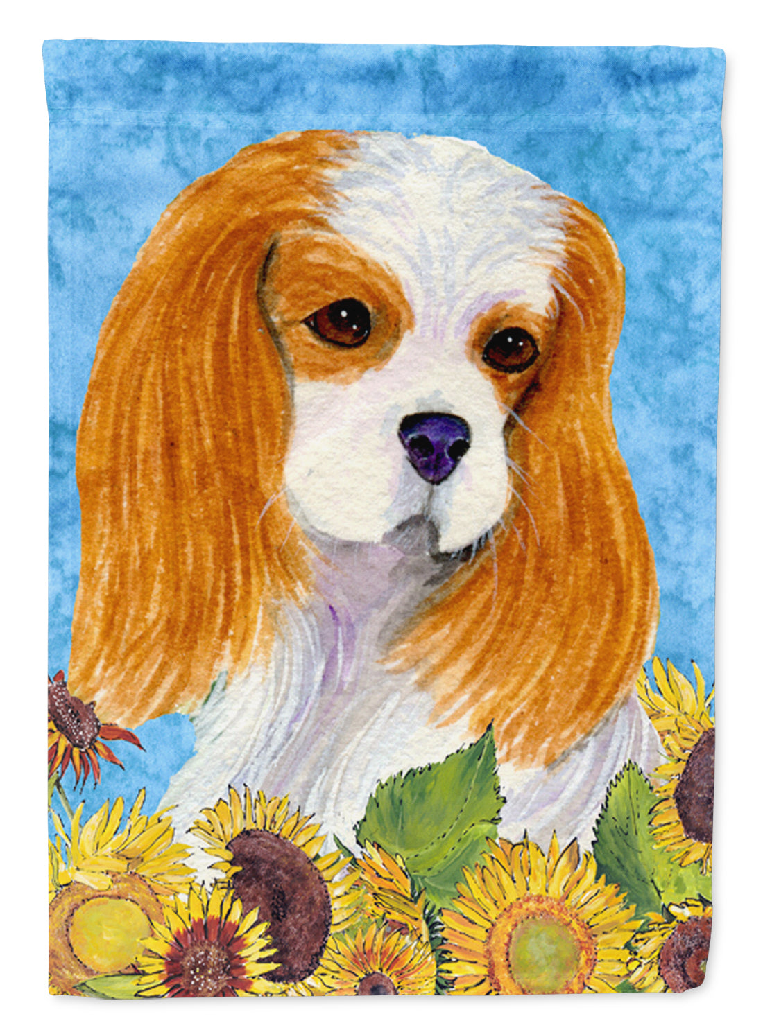 Cavalier Spaniel Flag Canvas House Size  the-store.com.