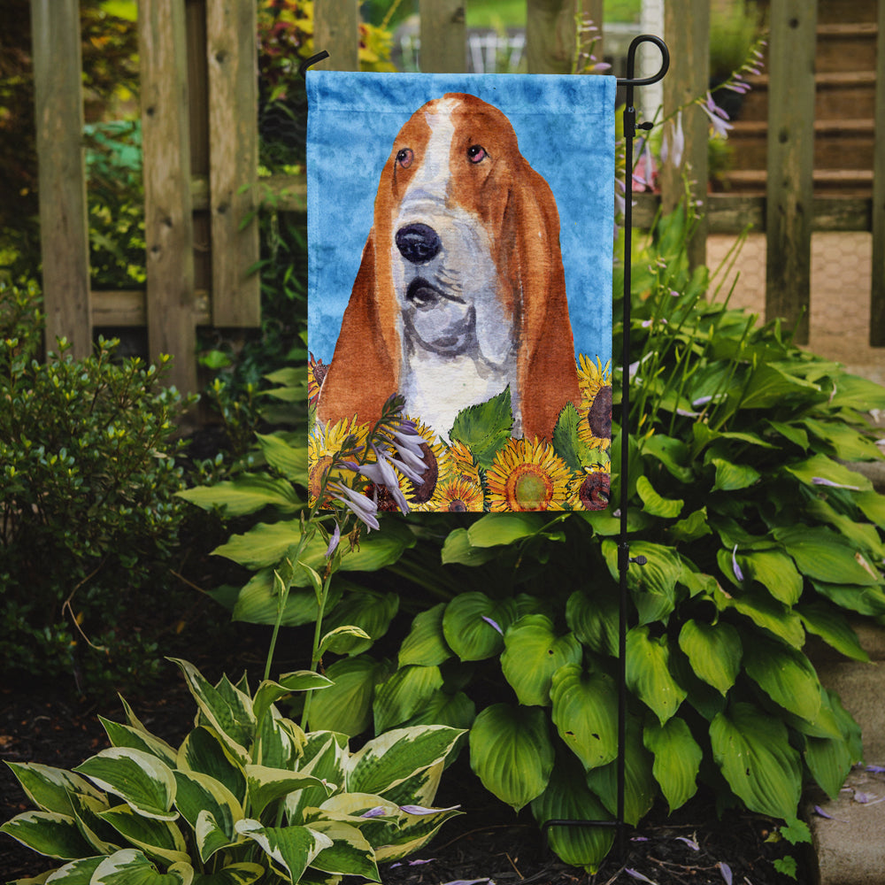 Basset Hound Flag Garden Size.