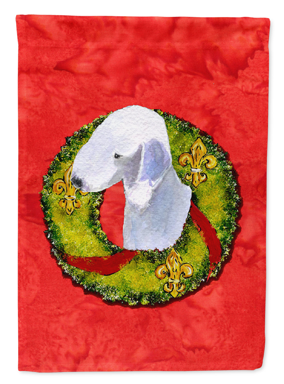 Bedlington Terrier Flag Garden Size.