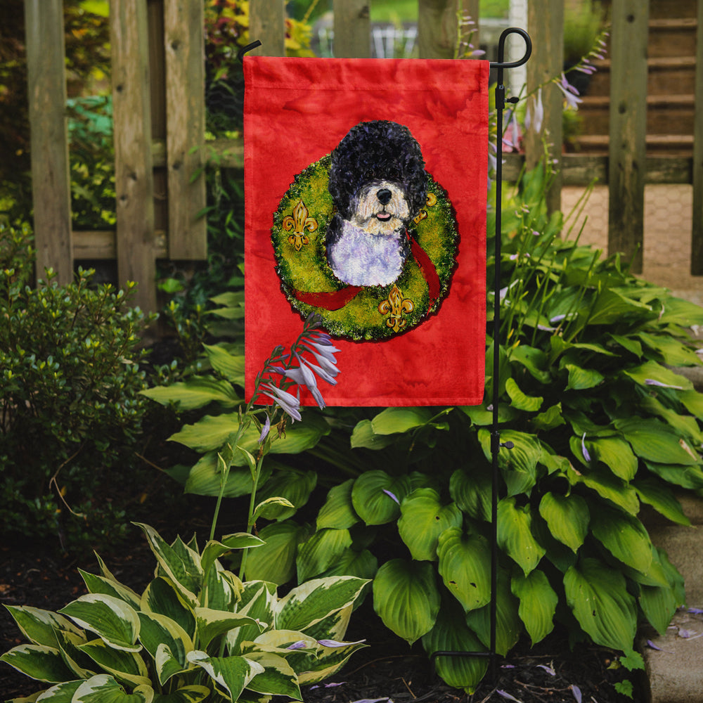 Portuguese Water Dog Flag Garden Size.