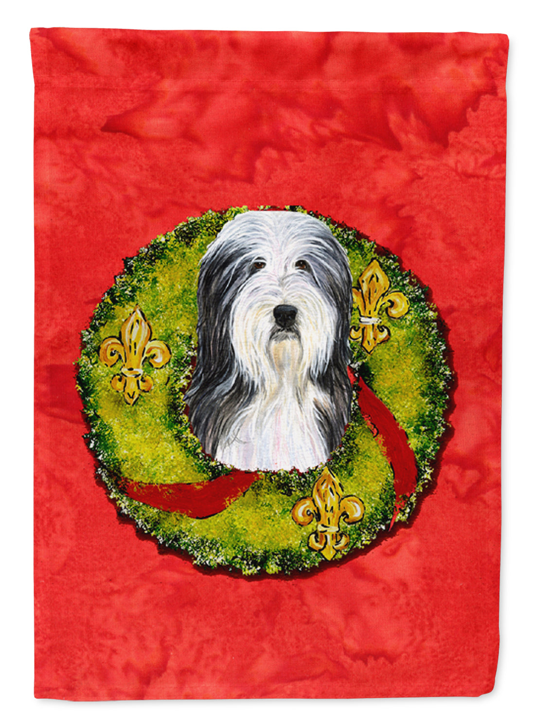 Bearded Collie Flag Canvas House Size  the-store.com.