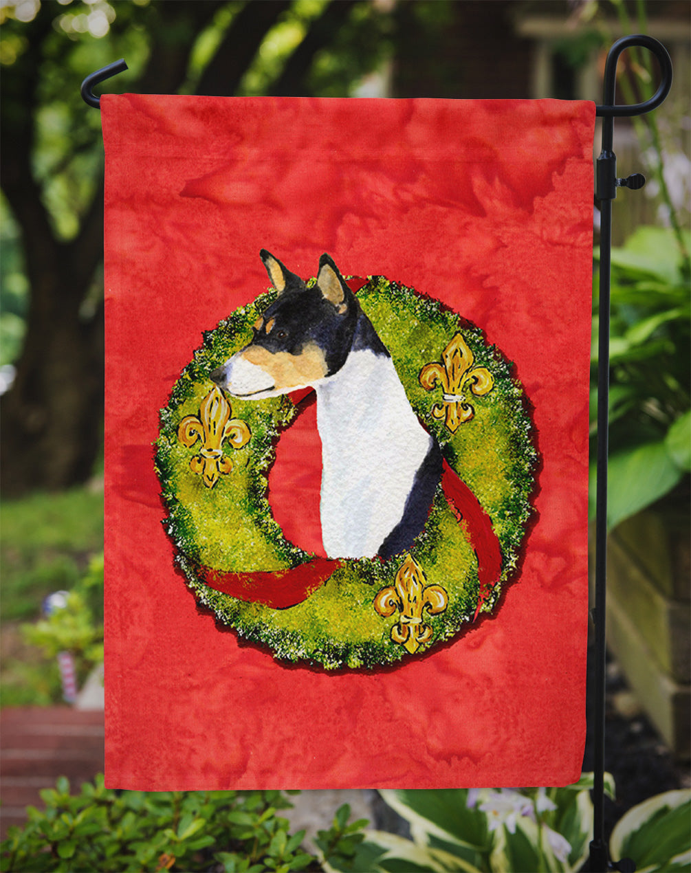 Basenji Flag Garden Size.