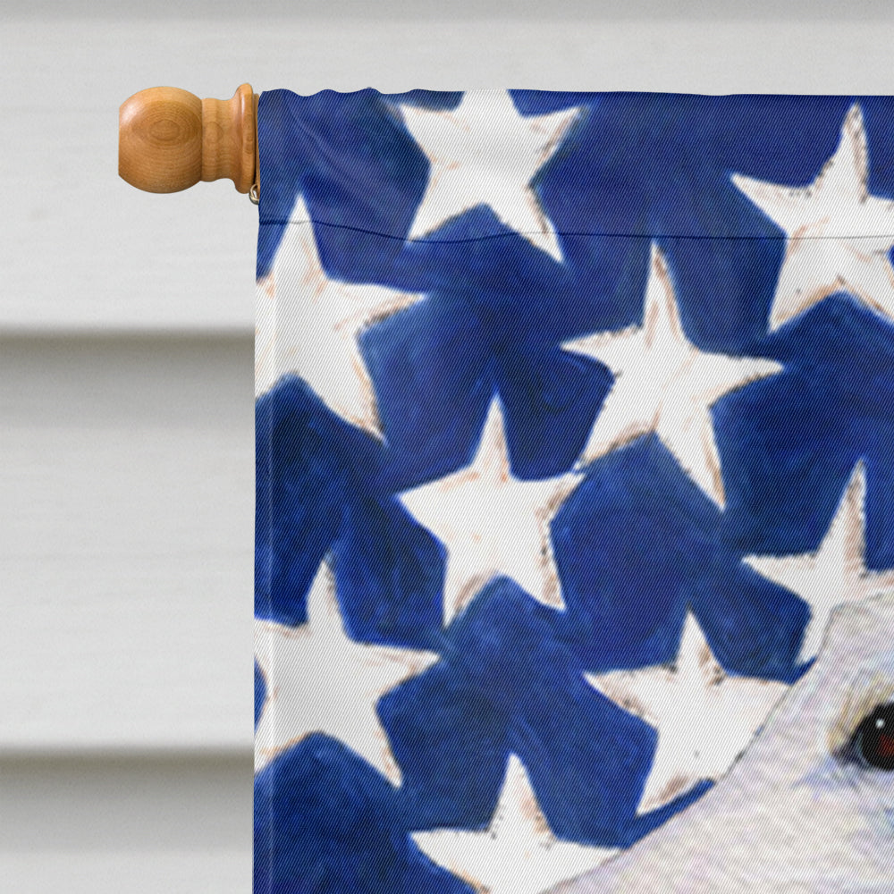 USA American Flag with Borzoi Flag Canvas House Size  the-store.com.