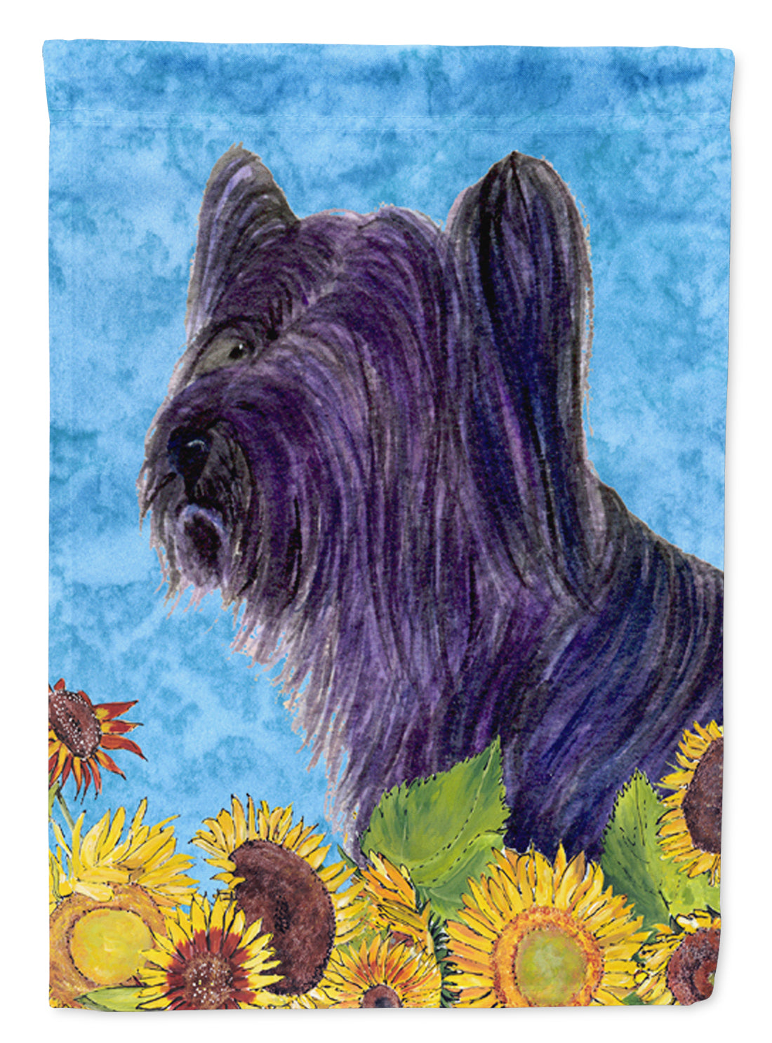 Skye Terrier Flag Canvas House Size  the-store.com.