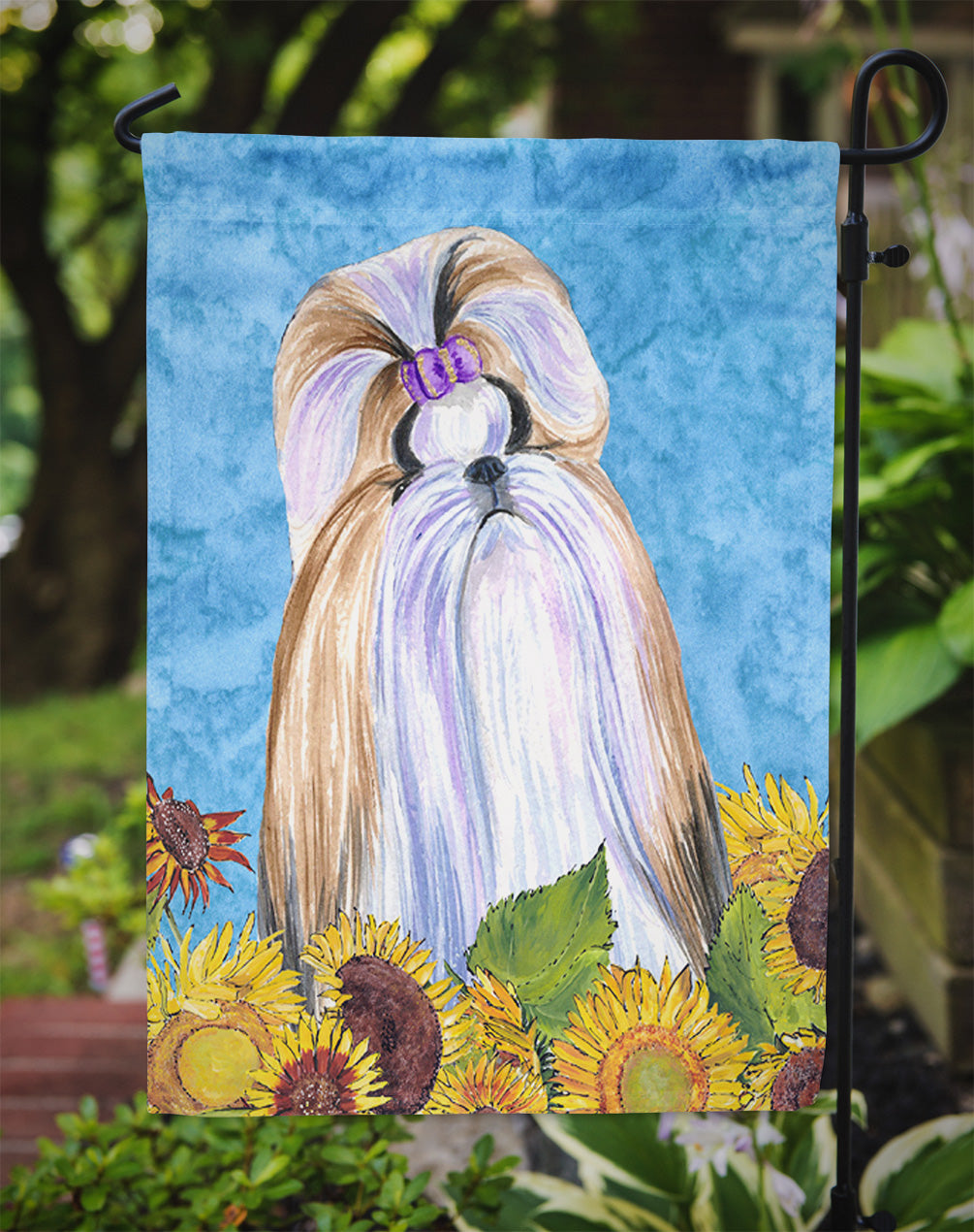 Shih Tzu Flag Garden Size.