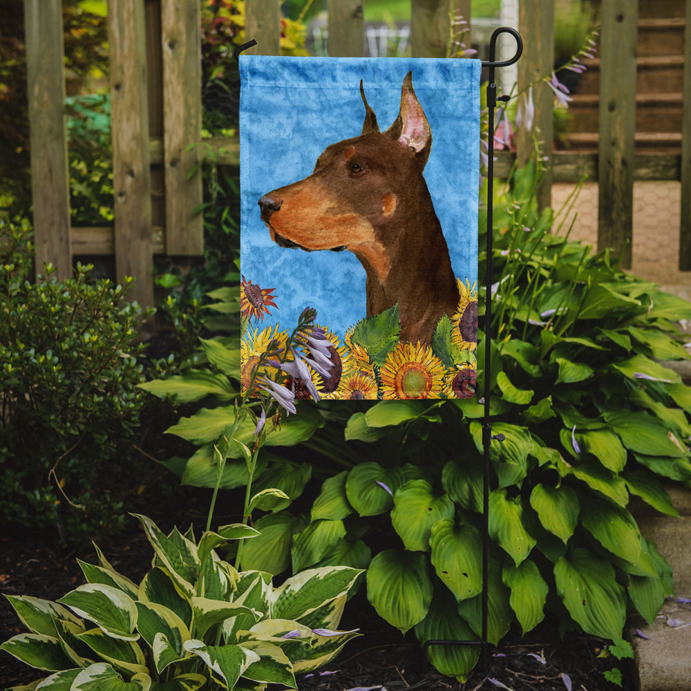 Doberman Flag Garden Size.