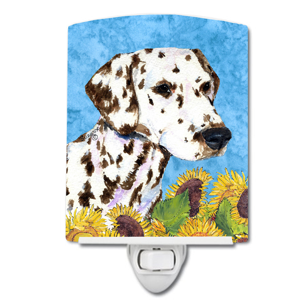 Dalmatian in Summer Flowers Ceramic Night Light SS4238CNL - the-store.com