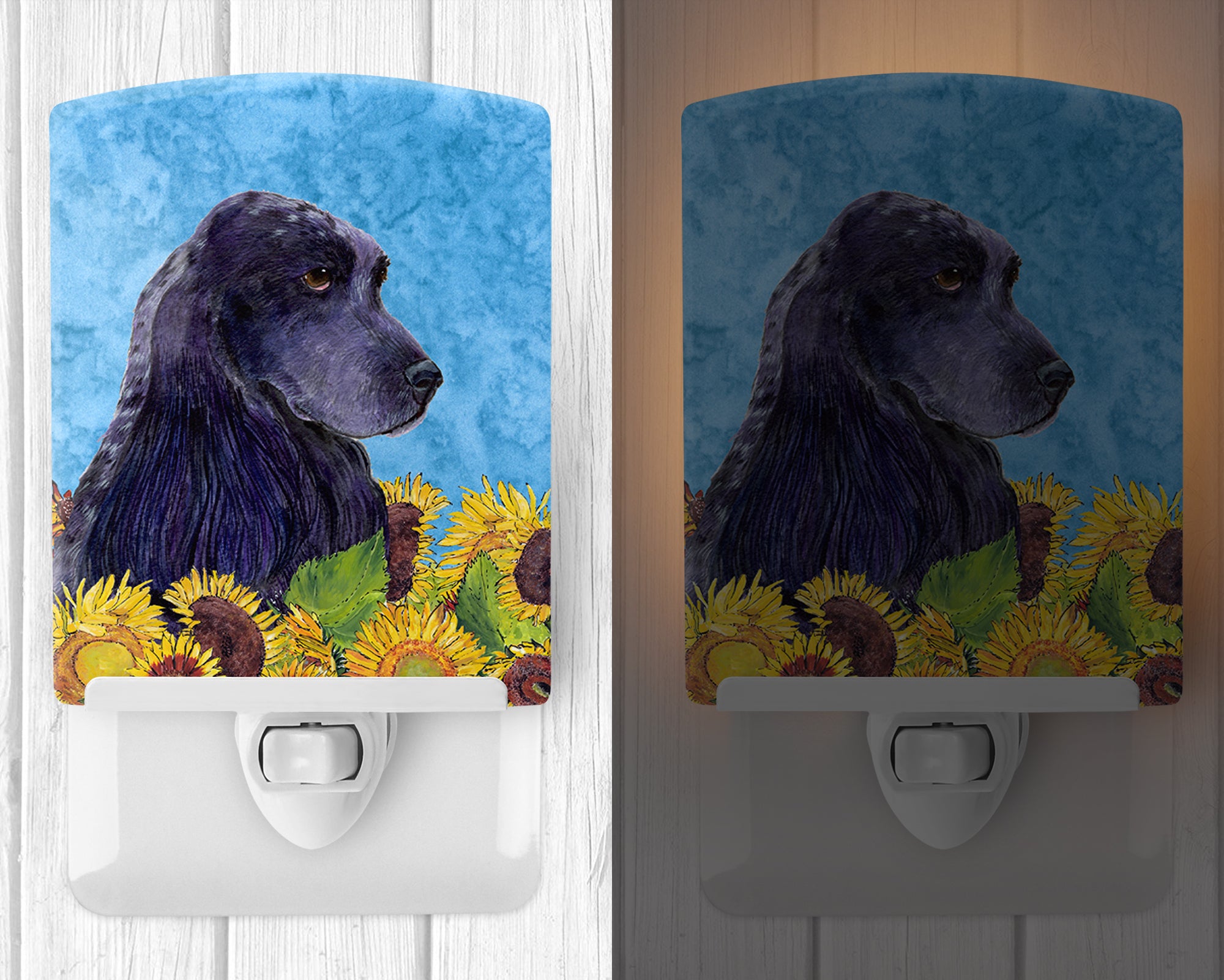 Cocker Spaniel in Summer Flowers Ceramic Night Light SS4240CNL - the-store.com