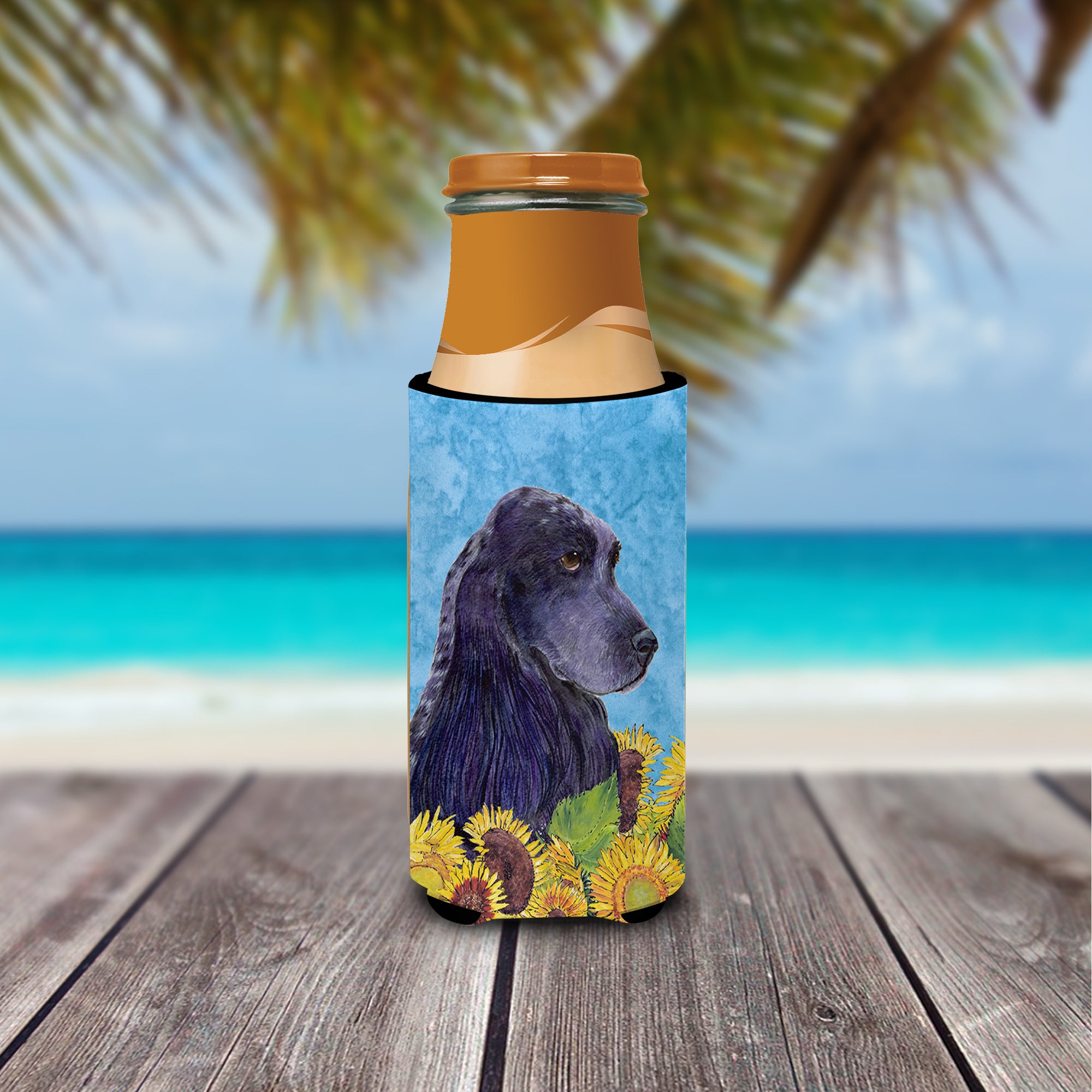 Cocker Spaniel in Summer Flowers Ultra Beverage Insulators for slim cans SS4240MUK.