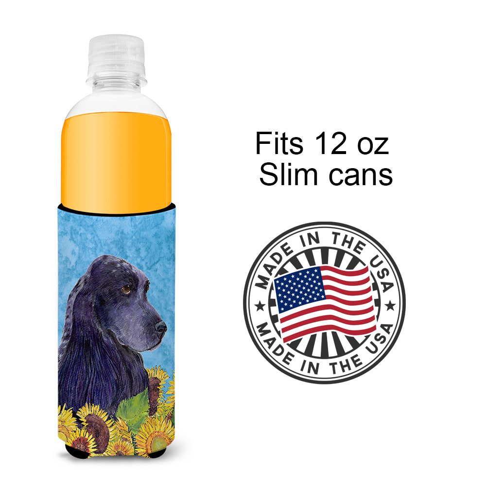 Cocker Spaniel in Summer Flowers Ultra Beverage Insulators for slim cans SS4240MUK.