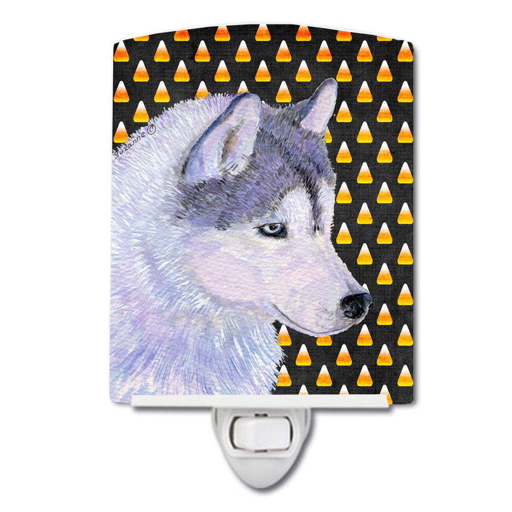 Siberian Husky Candy Corn Halloween Portrait Ceramic Night Light SS4257CNL - the-store.com