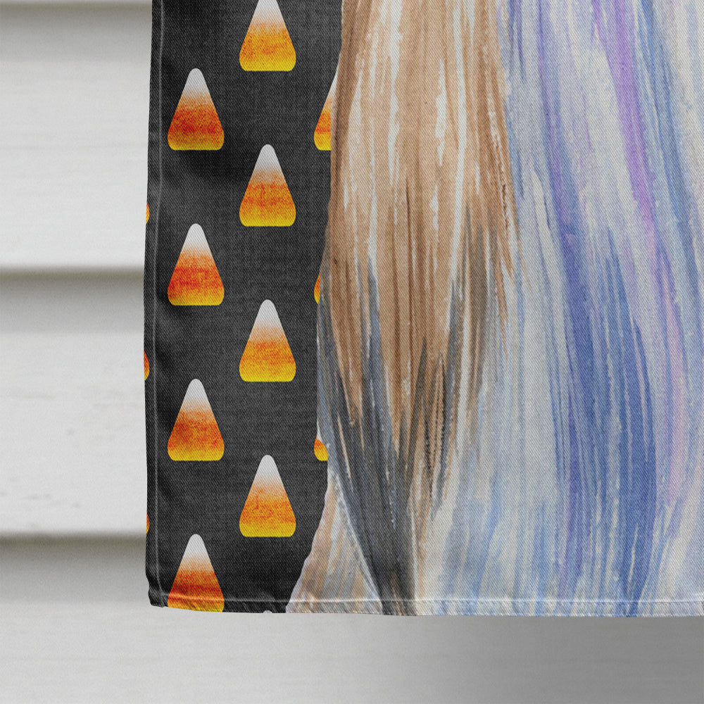 Shih Tzu Candy Corn Halloween Portrait Flag Canvas House Size  the-store.com.