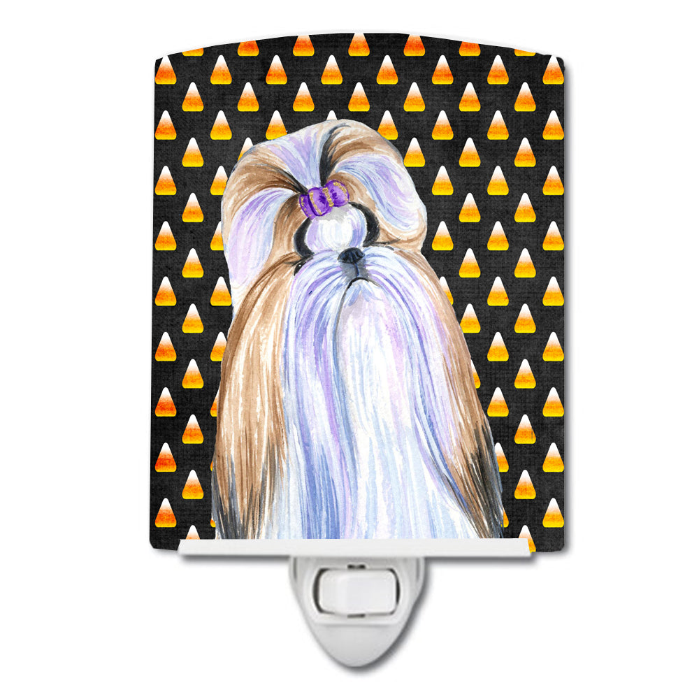 Shih Tzu Candy Corn Halloween Portrait Ceramic Night Light SS4258CNL - the-store.com