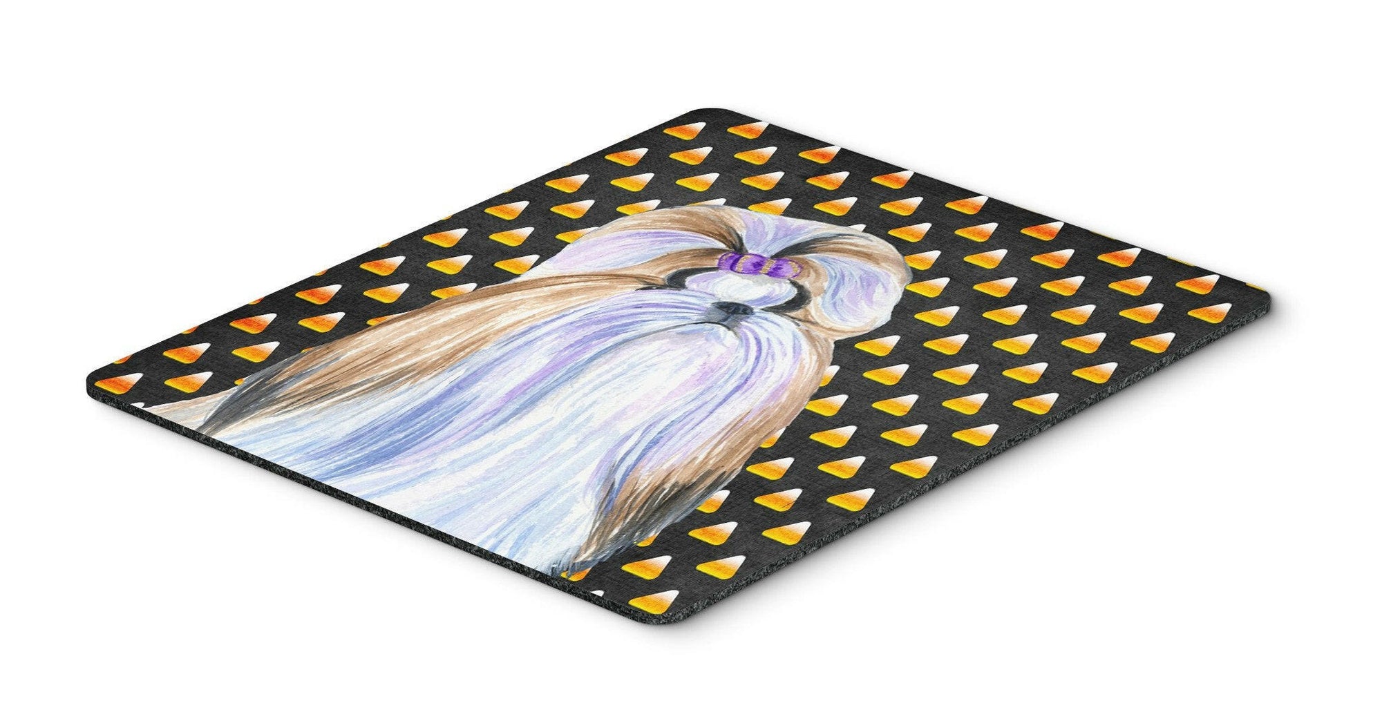 Shih Tzu Candy Corn Halloween Portrait Mouse Pad, Hot Pad or Trivet by Caroline's Treasures