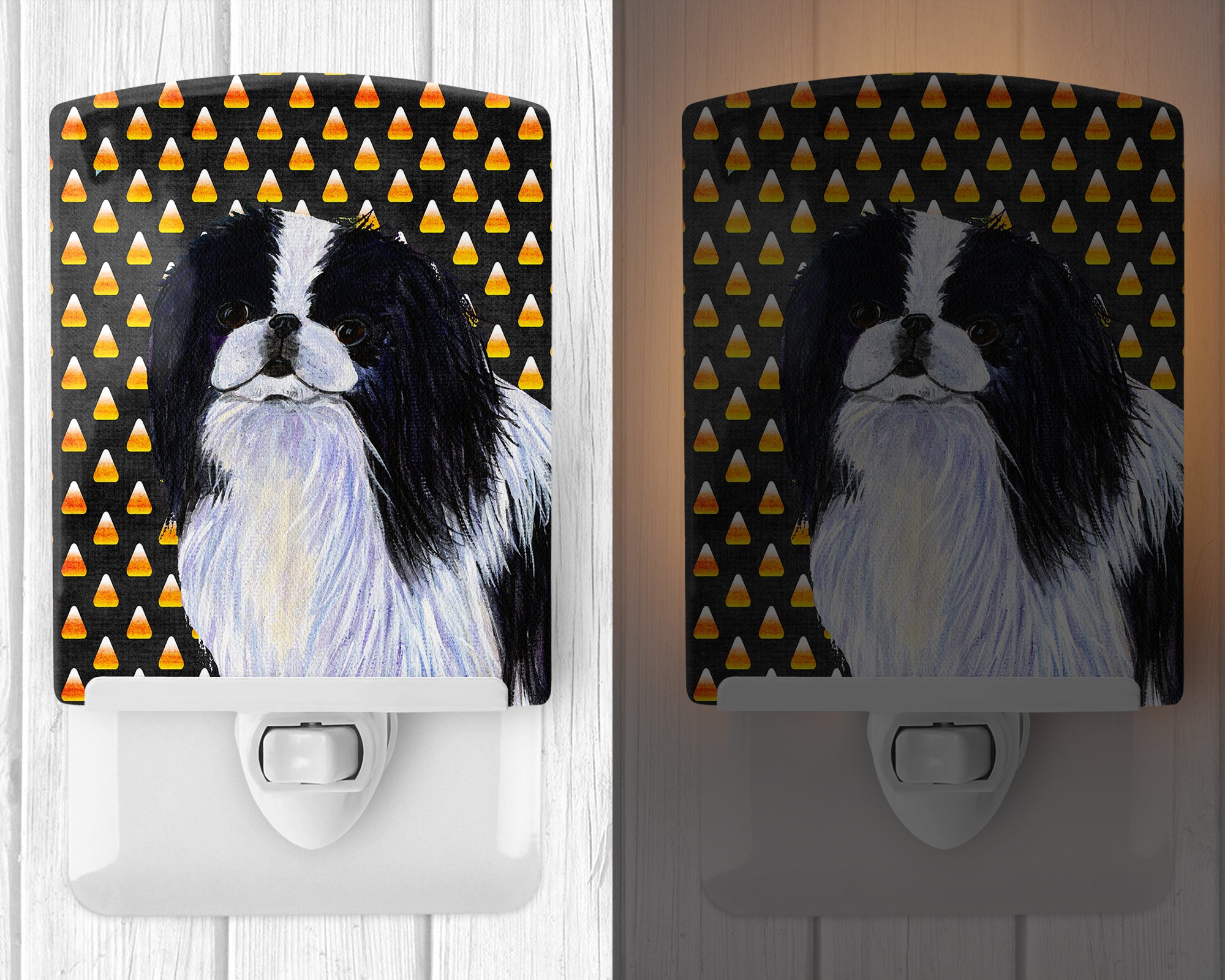 Japanese Chin Candy Corn Halloween Portrait Ceramic Night Light SS4260CNL - the-store.com