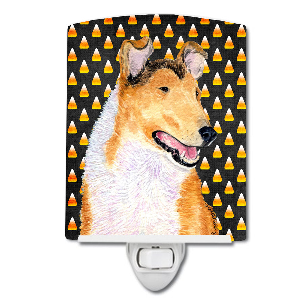 Collie Smooth Candy Corn Halloween Portrait Ceramic Night Light SS4263CNL - the-store.com