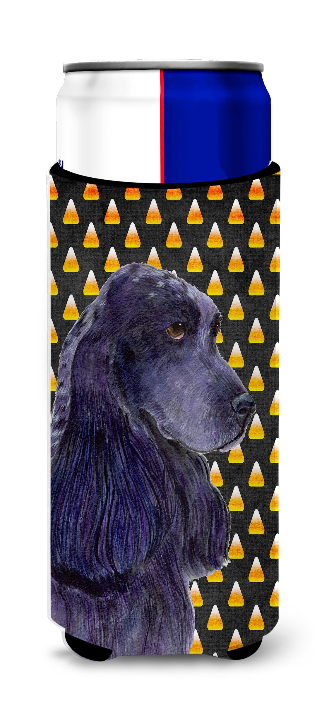 Cocker Spaniel Candy Corn Halloween Portrait Ultra Beverage Insulators for slim cans SS4264MUK.