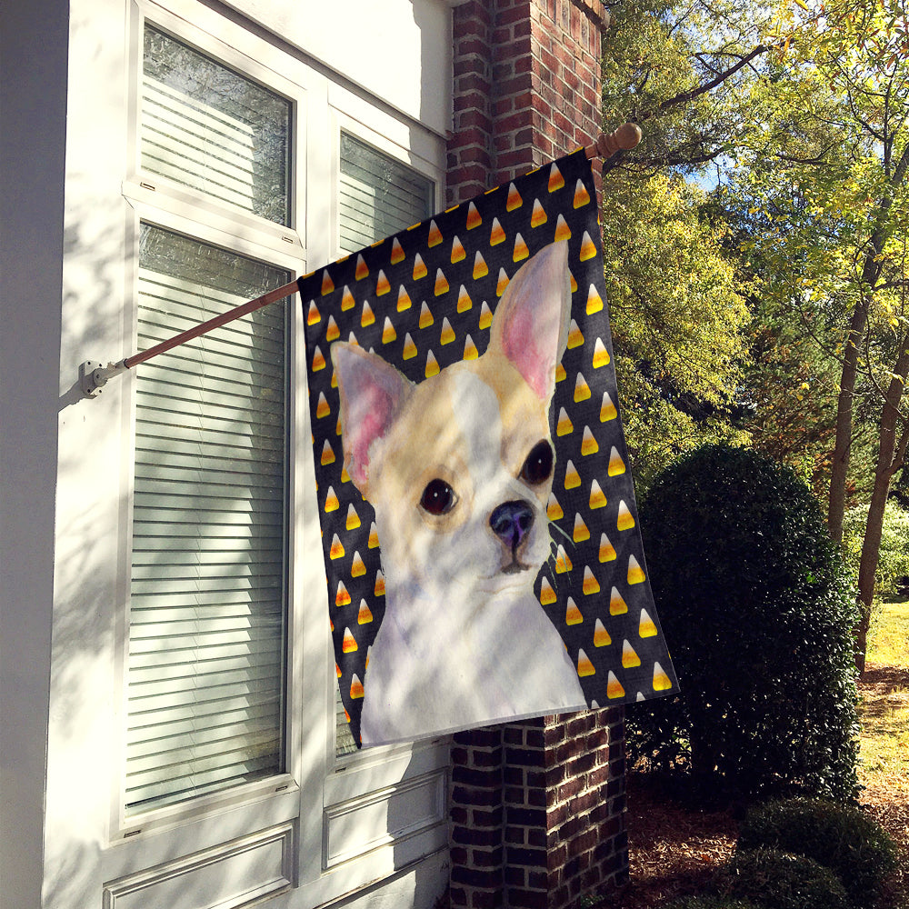 Chihuahua Candy Corn Halloween Portrait Flag Canvas House Size  the-store.com.