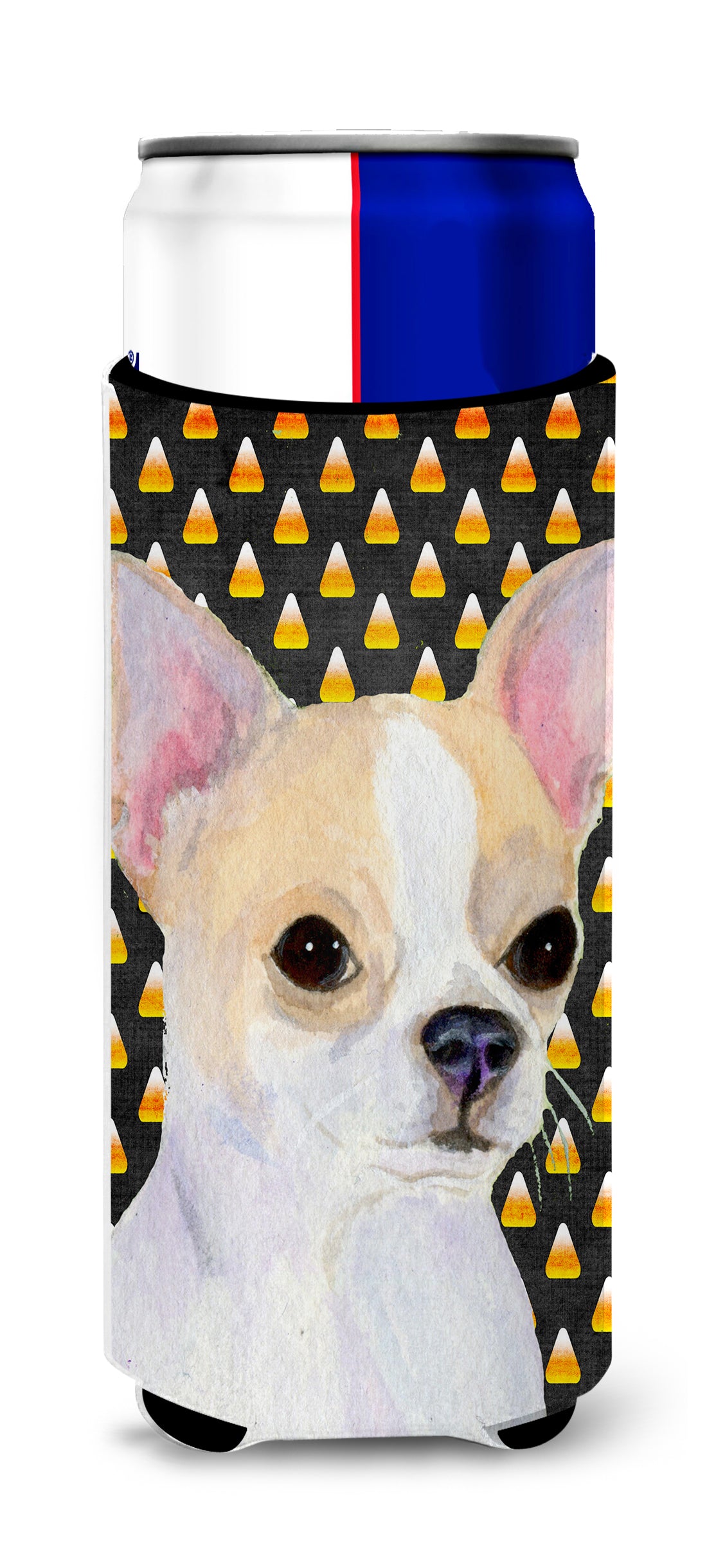 Chihuahua Candy Corn Halloween Portrait Ultra Beverage Insulators for slim cans SS4267MUK.