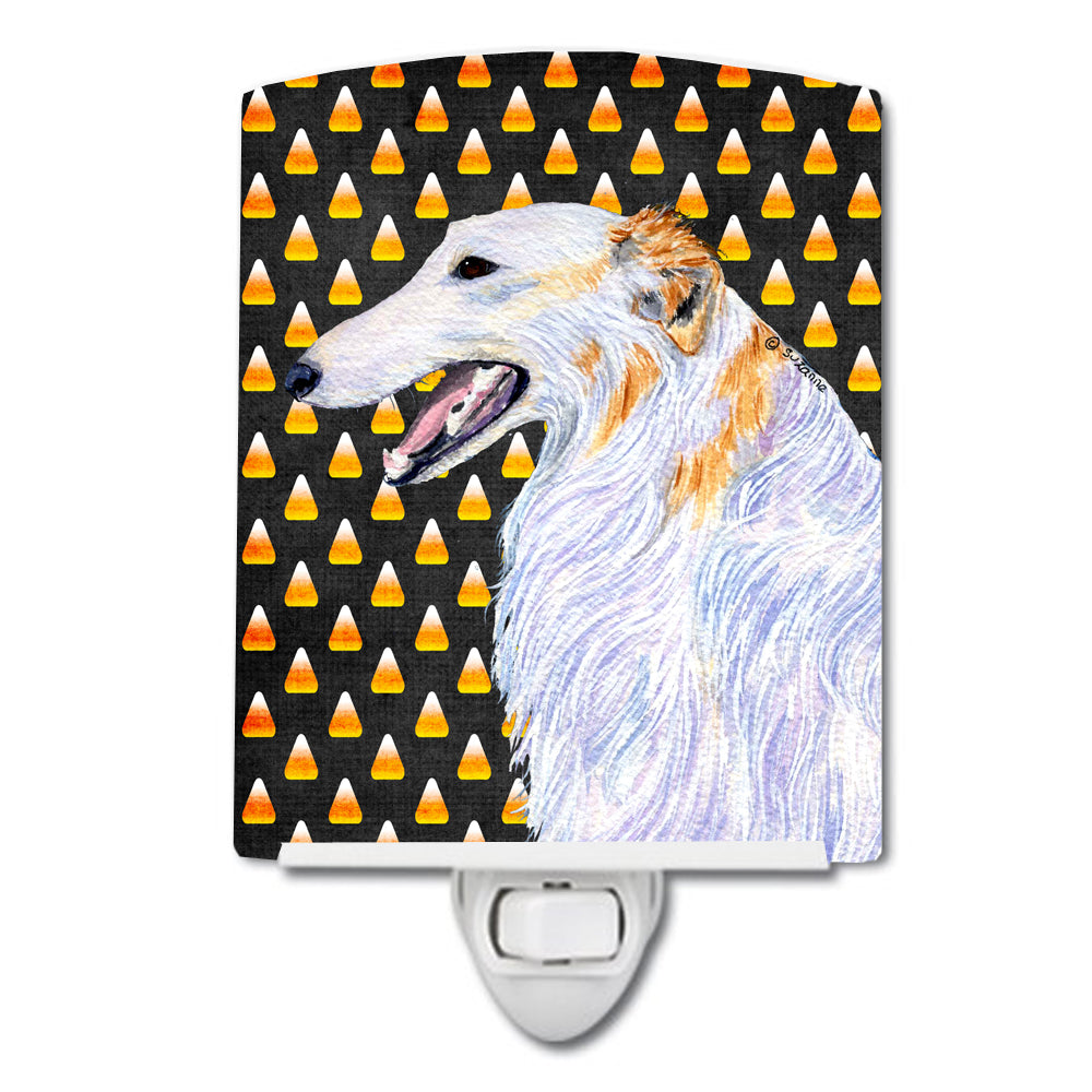 Borzoi Candy Corn Halloween Portrait Ceramic Night Light SS4268CNL - the-store.com