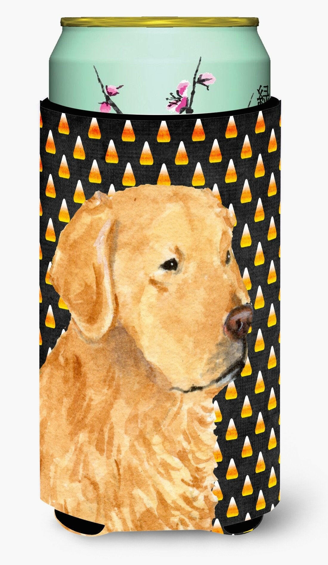 Golden Retriever Candy Corn Halloween Portrait  Tall Boy Beverage Insulator Beverage Insulator Hugger by Caroline&#39;s Treasures