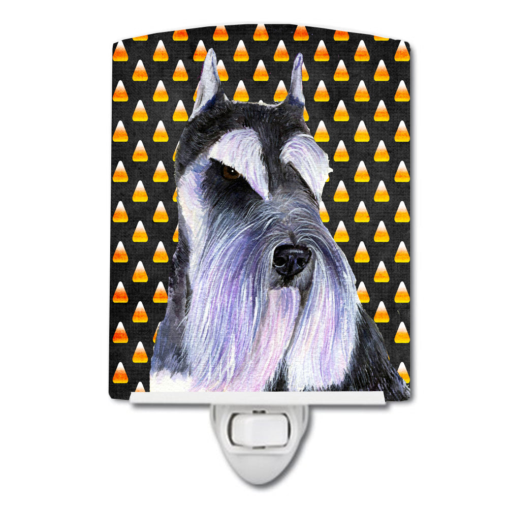 Schnauzer Candy Corn Halloween Portrait Ceramic Night Light SS4270CNL - the-store.com