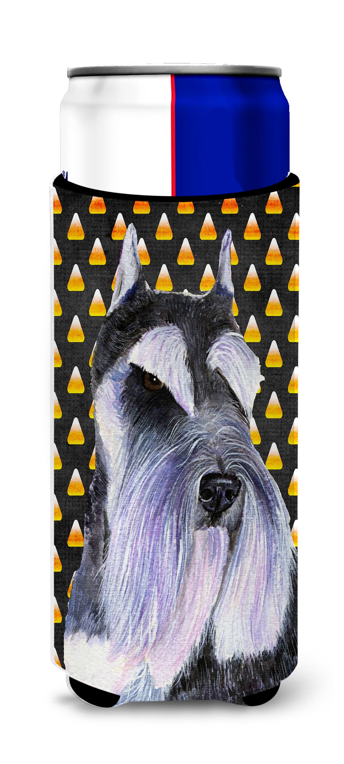 Schnauzer Candy Corn Halloween Portrait Ultra Beverage Insulators for slim cans SS4270MUK.