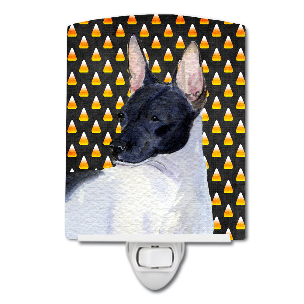 Rat Terrier Candy Corn Halloween Portrait Ceramic Night Light SS4273CNL - the-store.com