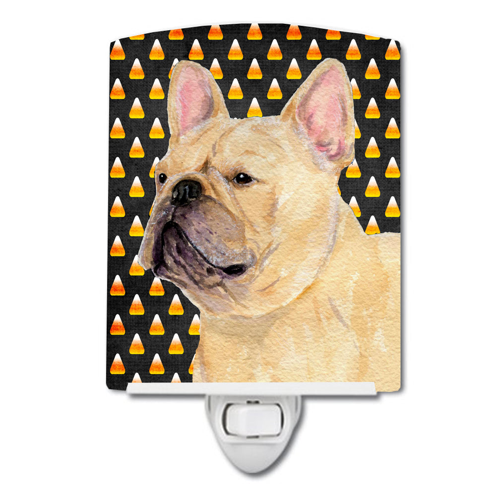 French Bulldog Candy Corn Halloween Portrait Ceramic Night Light SS4278CNL - the-store.com