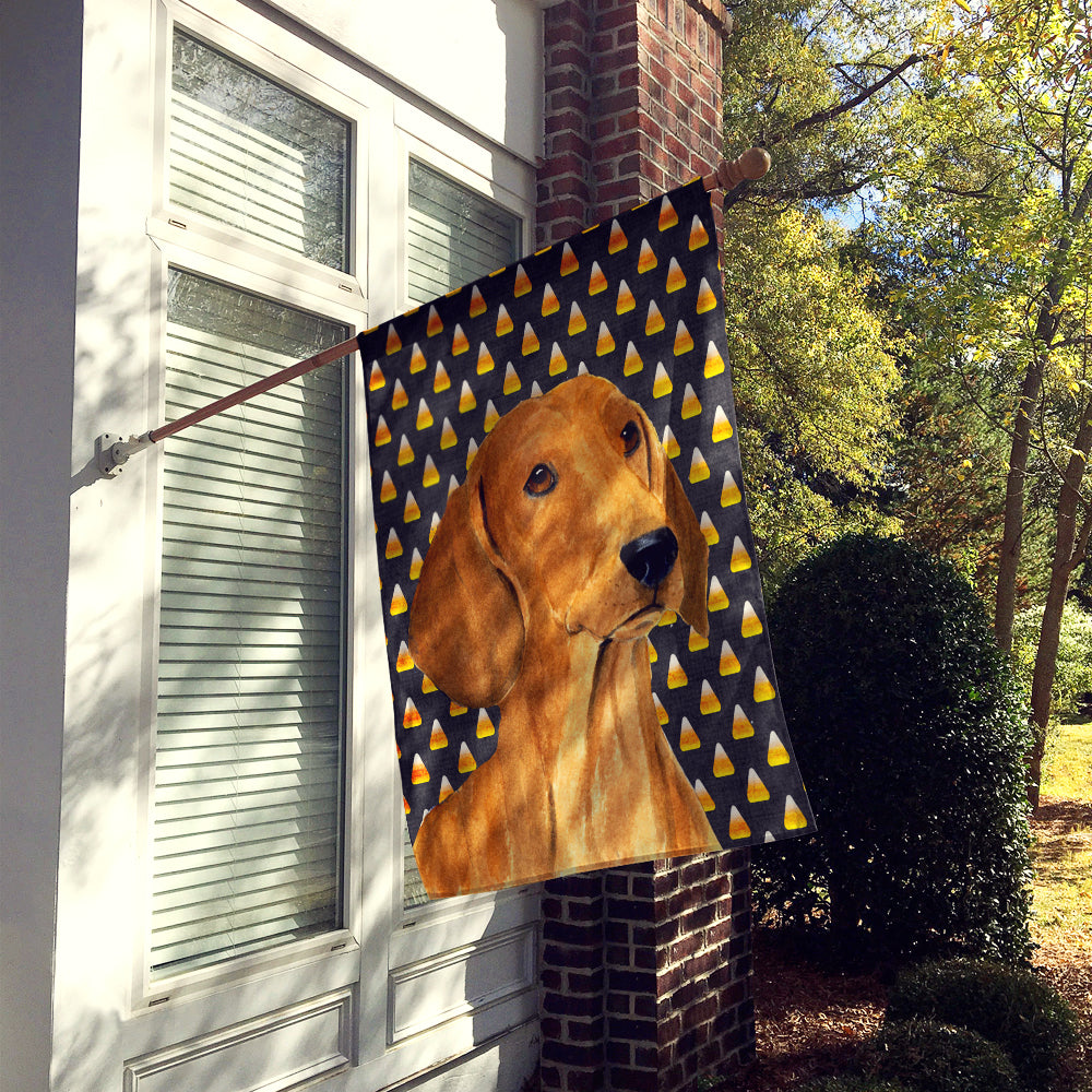 Dachshund Candy Corn Halloween Portrait Flag Canvas House Size  the-store.com.