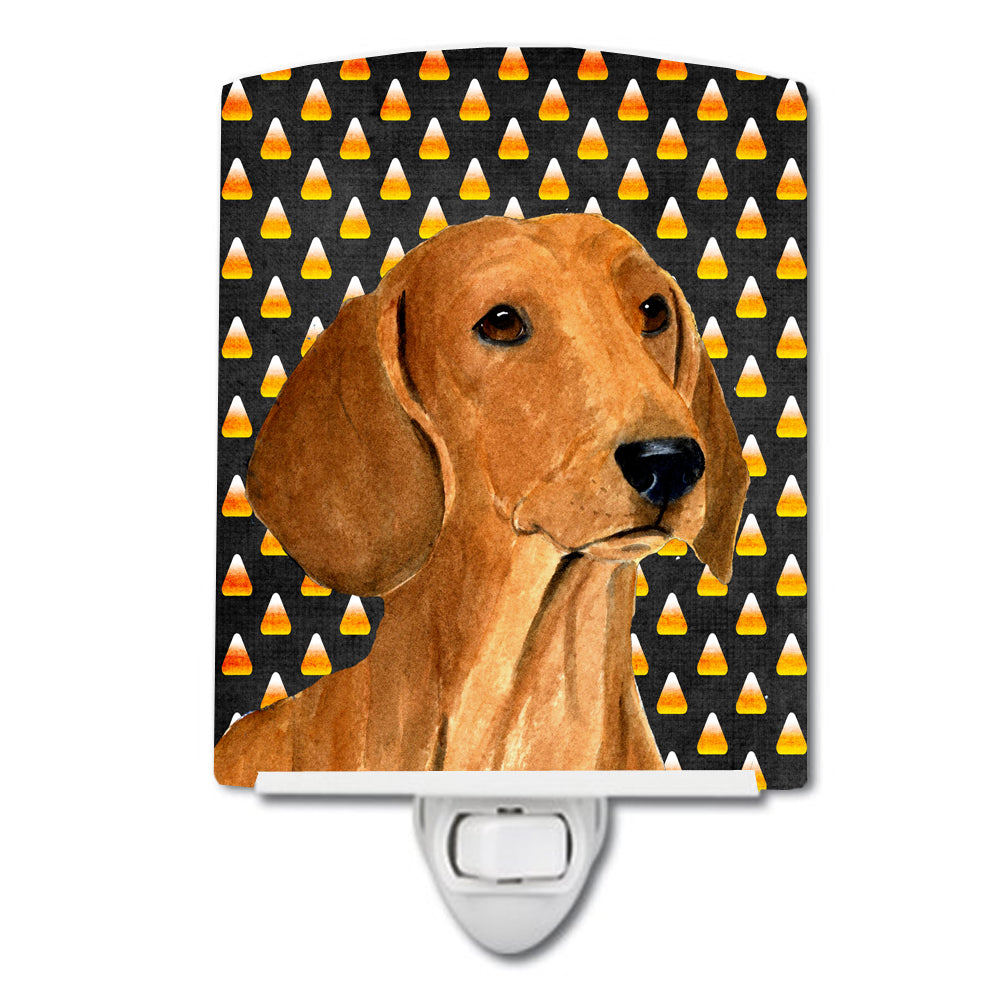 Dachshund Candy Corn Halloween Portrait Ceramic Night Light SS4280CNL - the-store.com