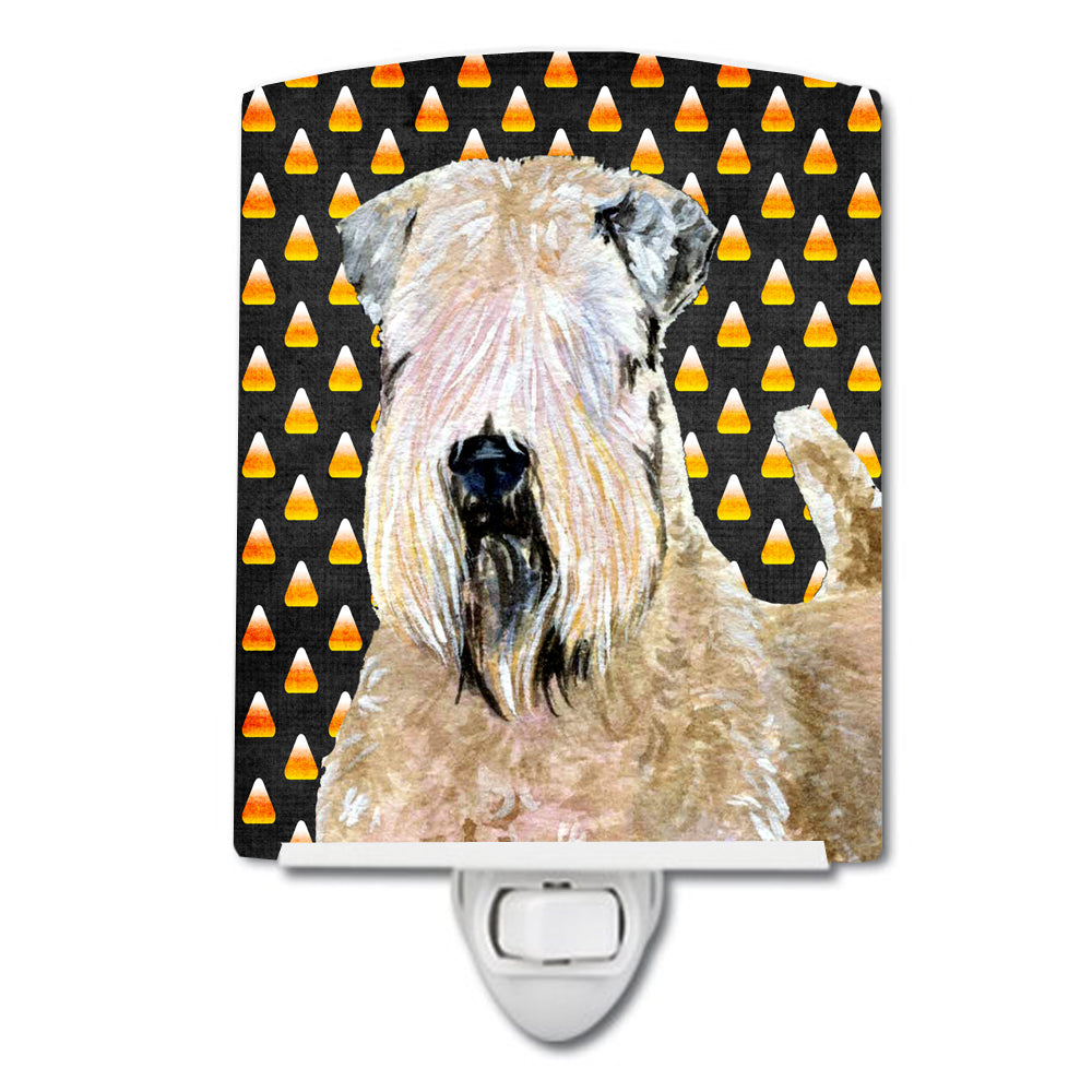 Wheaten Terrier Soft Coated Candy Corn Halloween Portrait Ceramic Night Light SS4281CNL - the-store.com