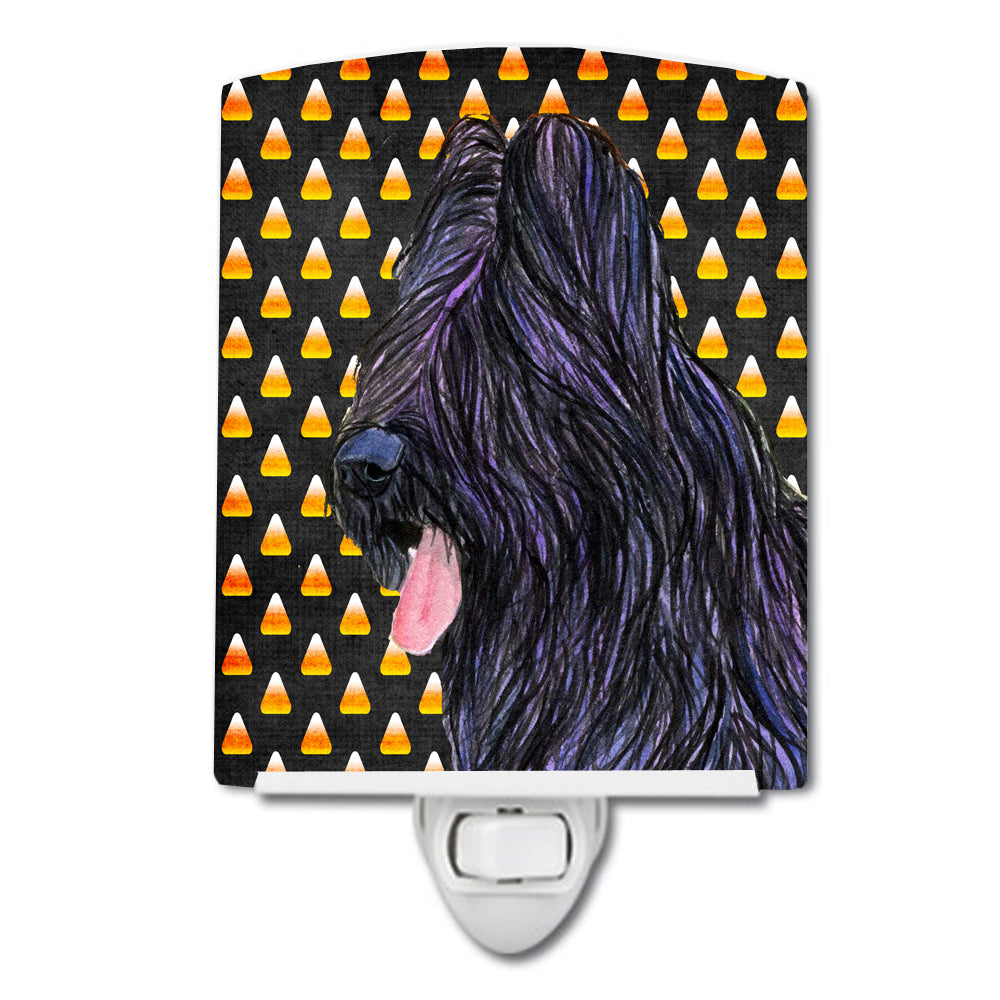 Briard Candy Corn Halloween Portrait Ceramic Night Light SS4283CNL - the-store.com