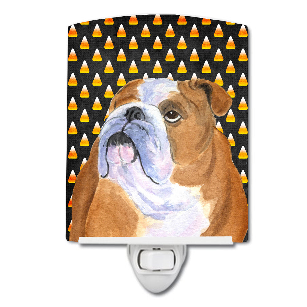 Bulldog English Candy Corn Halloween Portrait Ceramic Night Light SS4285CNL - the-store.com