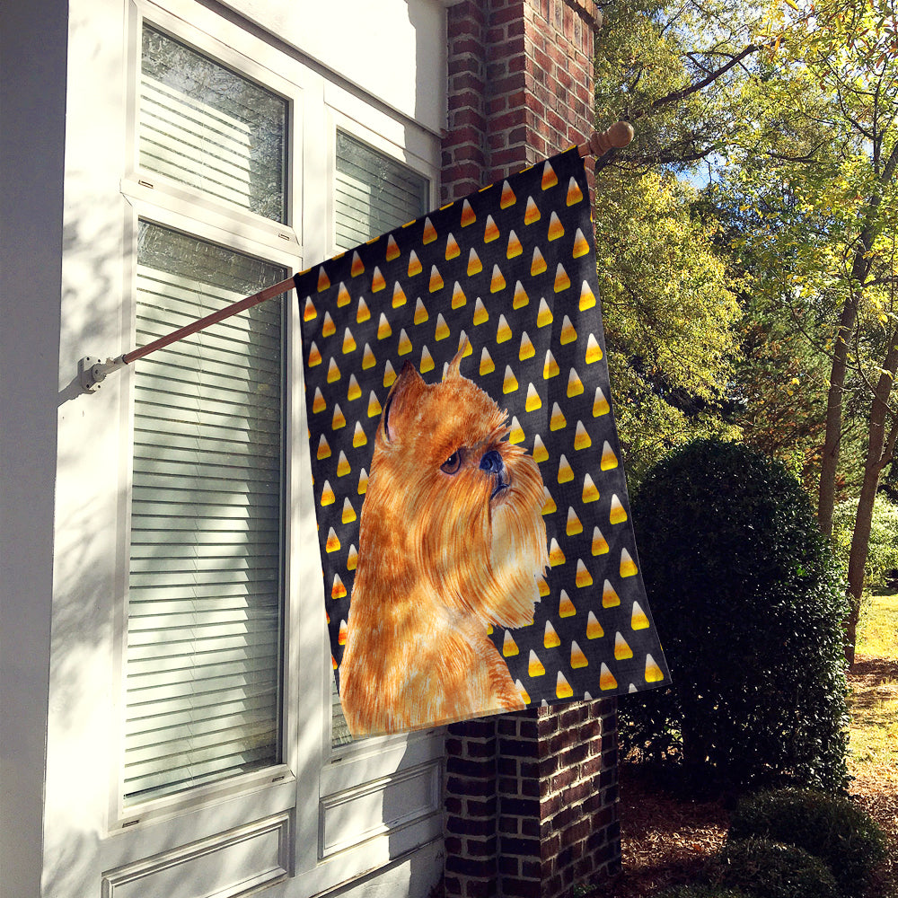 Brussels Griffon Candy Corn Halloween Portrait Flag Canvas House Size  the-store.com.