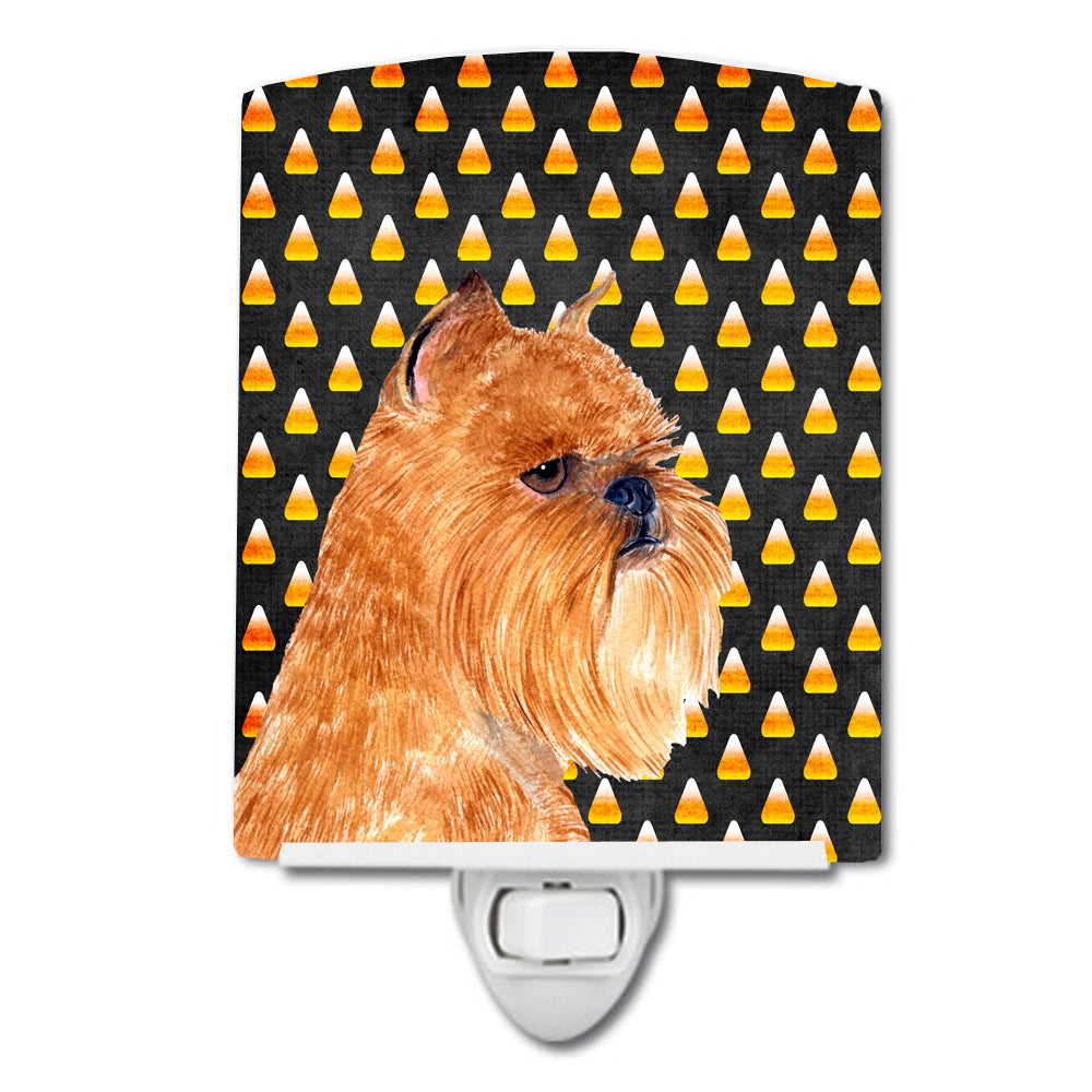 Brussels Griffon Candy Corn Halloween Portrait Ceramic Night Light SS4287CNL - the-store.com