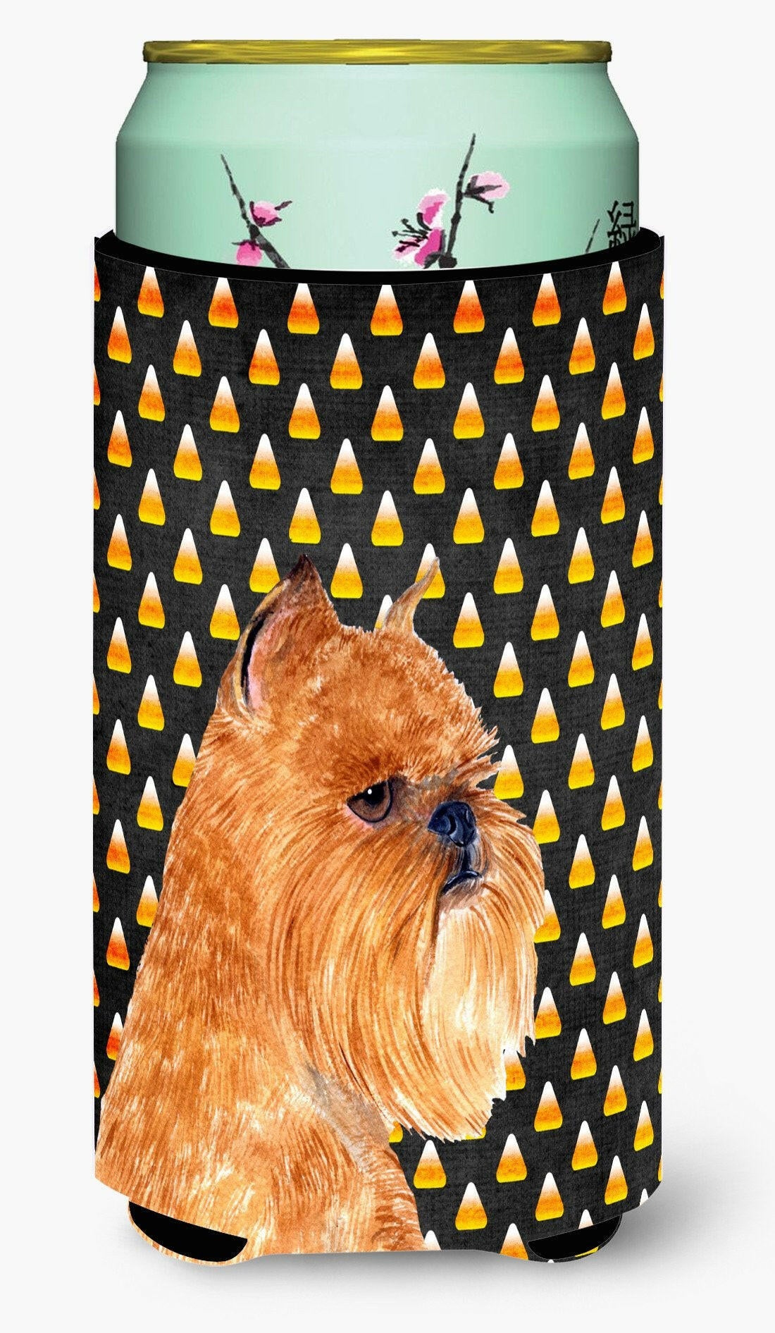 Brussels Griffon Candy Corn Halloween Portrait  Tall Boy Beverage Insulator Beverage Insulator Hugger by Caroline's Treasures