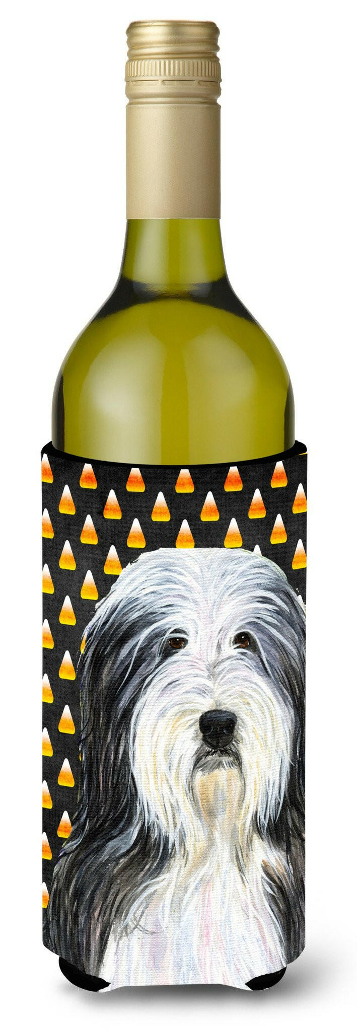 Bearded Collie  Halloween Portrait Wine Bottle Beverage Insulator Beverage Insulator Hugger SS4290LITERK by Caroline&#39;s Treasures