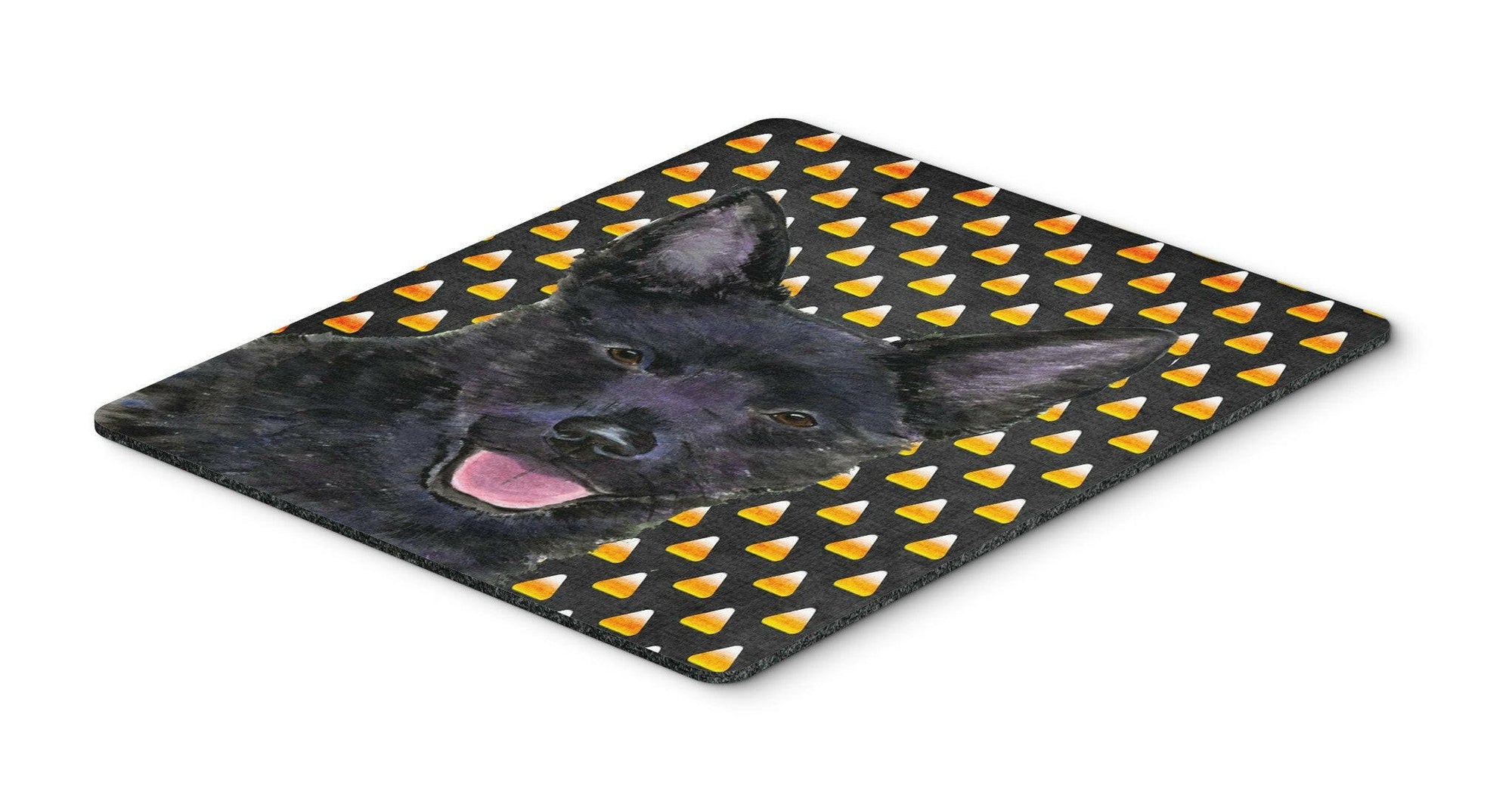 Australian Kelpie Candy Corn Halloween Portrait Mouse Pad, Hot Pad or Trivet by Caroline's Treasures