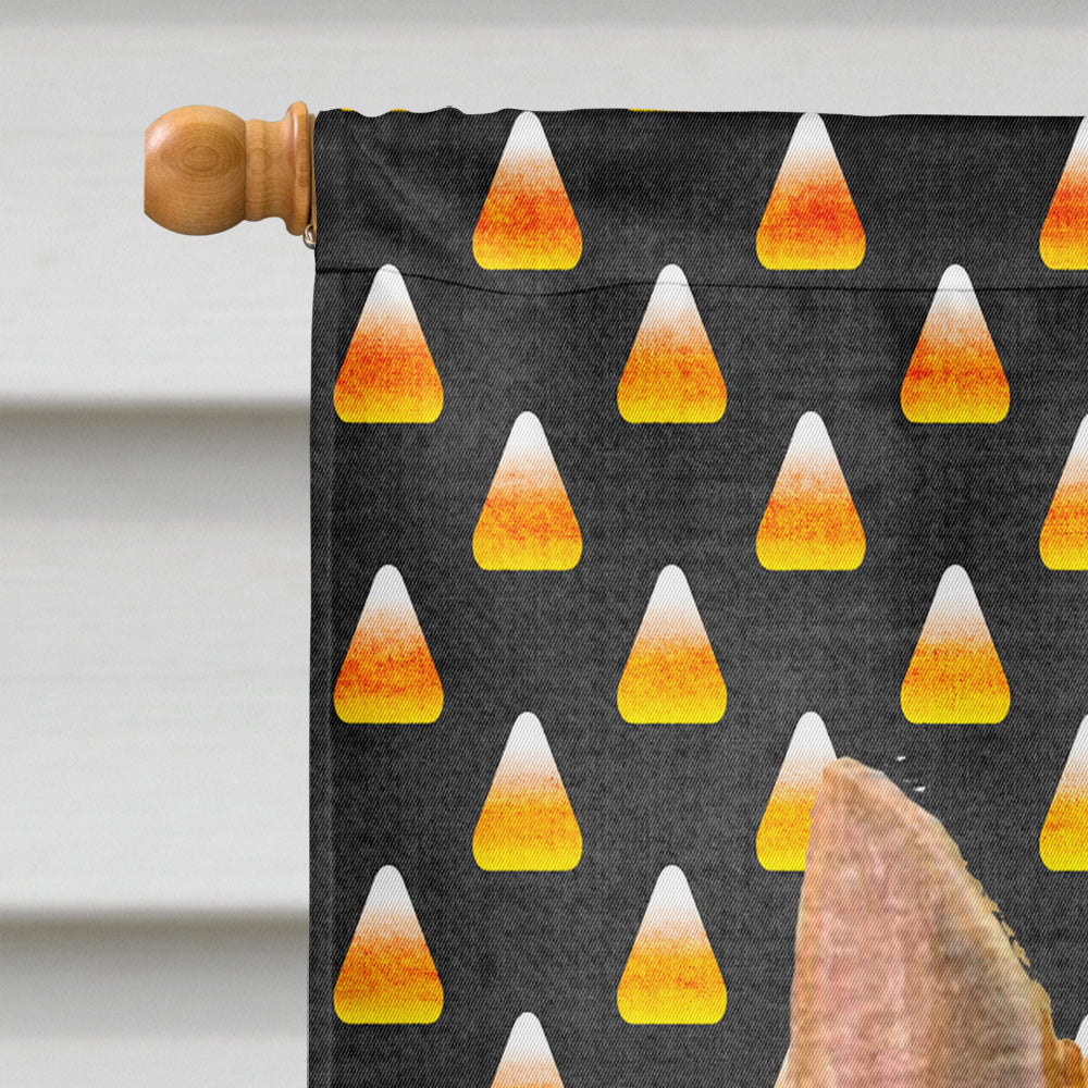 Norwich Terrier Candy Corn Halloween Portrait Flag Canvas House Size  the-store.com.