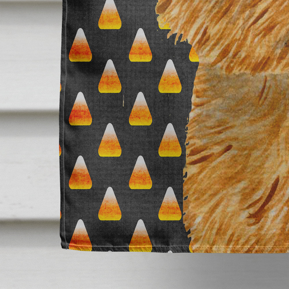 Norwich Terrier Candy Corn Halloween Portrait Flag Canvas House Size  the-store.com.