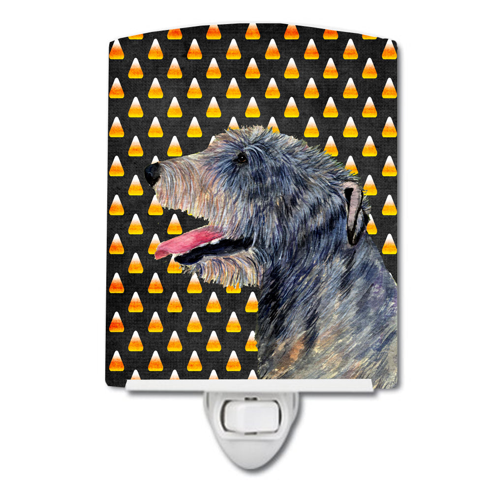 Irish Wolfhound Candy Corn Halloween Portrait Ceramic Night Light SS4299CNL - the-store.com