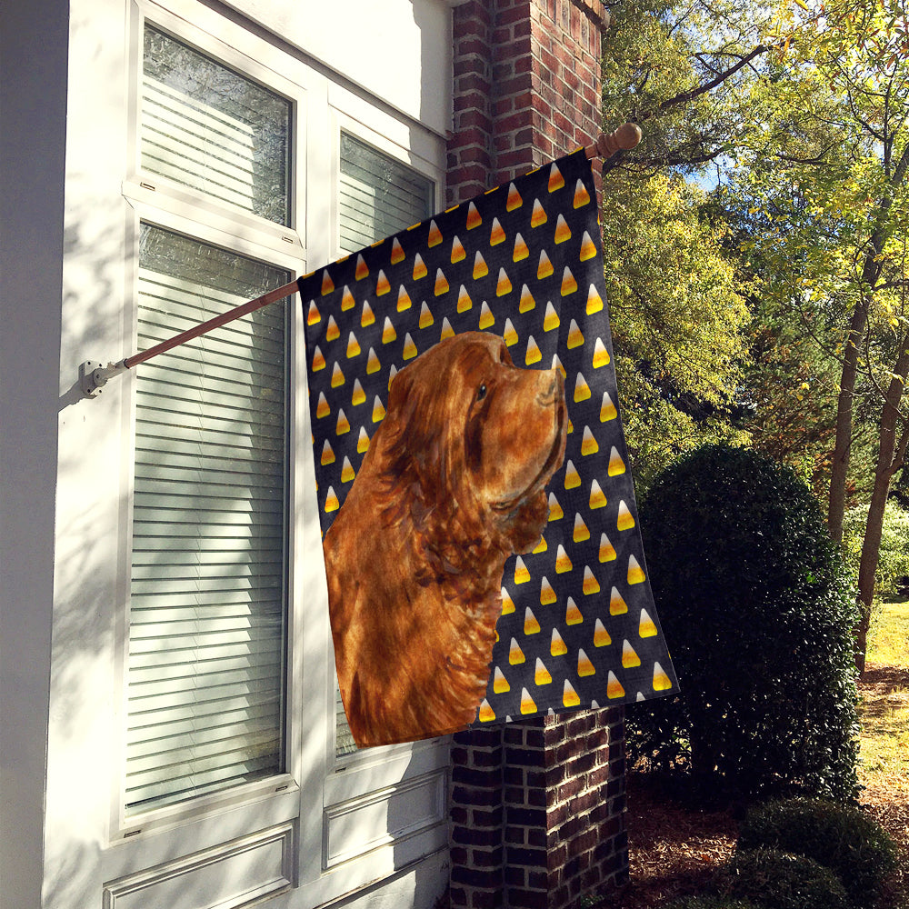 Sussex Spaniel Candy Corn Halloween Portrait Flag Canvas House Size  the-store.com.