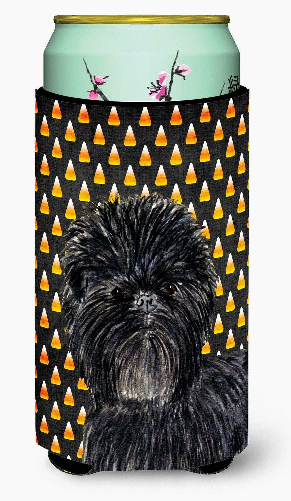 Affenpinscher Candy Corn Halloween Portrait  Tall Boy Beverage Insulator Beverage Insulator Hugger by Caroline's Treasures