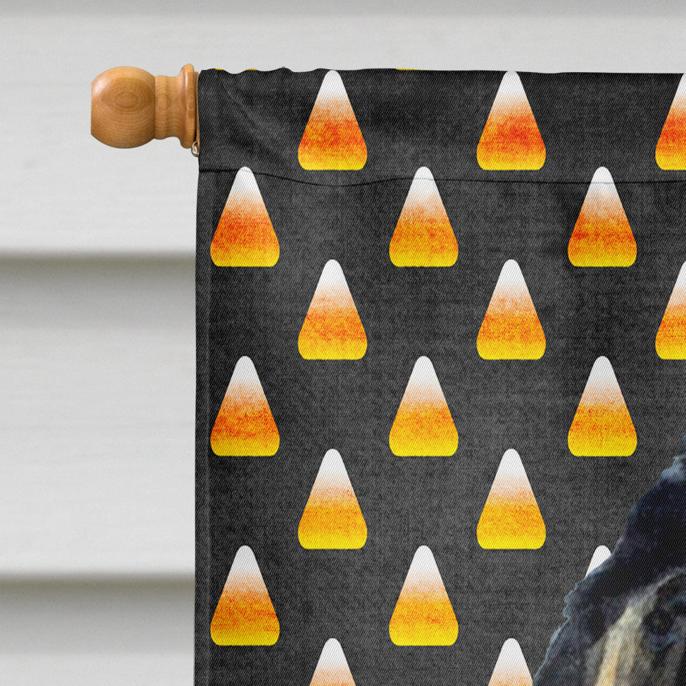 Tibetan Mastiff Candy Corn Halloween Portrait Flag Canvas House Size  the-store.com.