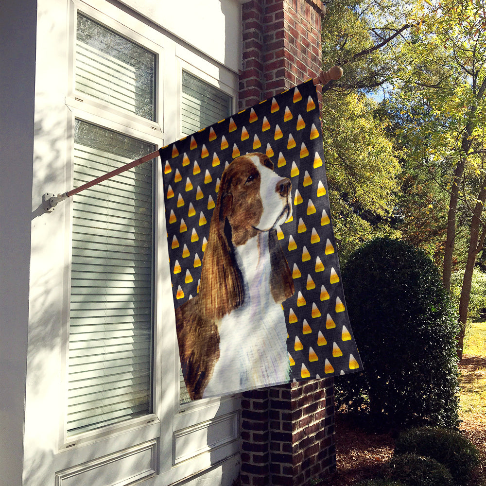 Springer Spaniel Candy Corn Halloween Portrait Flag Canvas House Size  the-store.com.