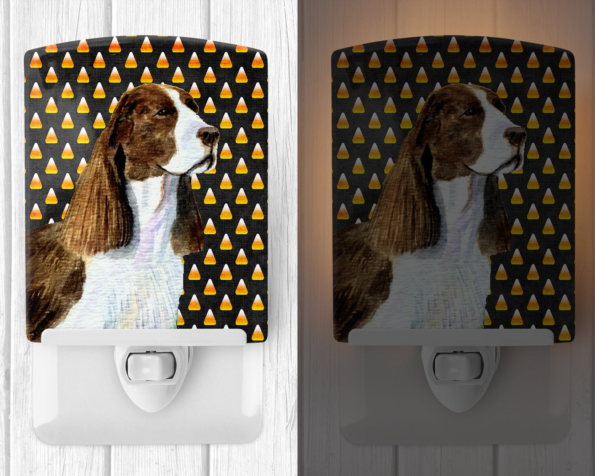 Springer Spaniel Candy Corn Halloween Portrait Ceramic Night Light SS4306CNL - the-store.com