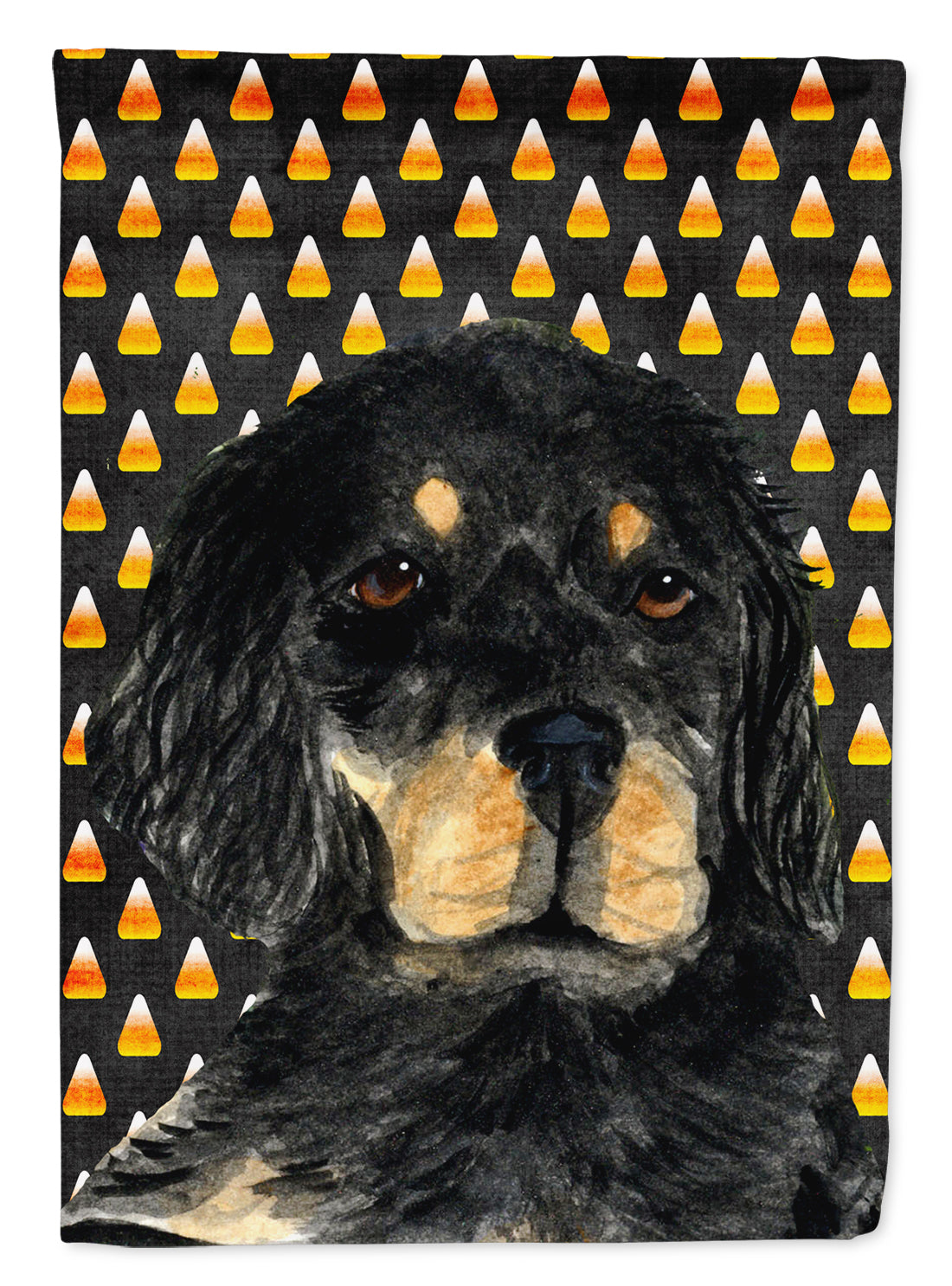 Gordon Setter Candy Corn Halloween Portrait Flag Canvas House Size  the-store.com.