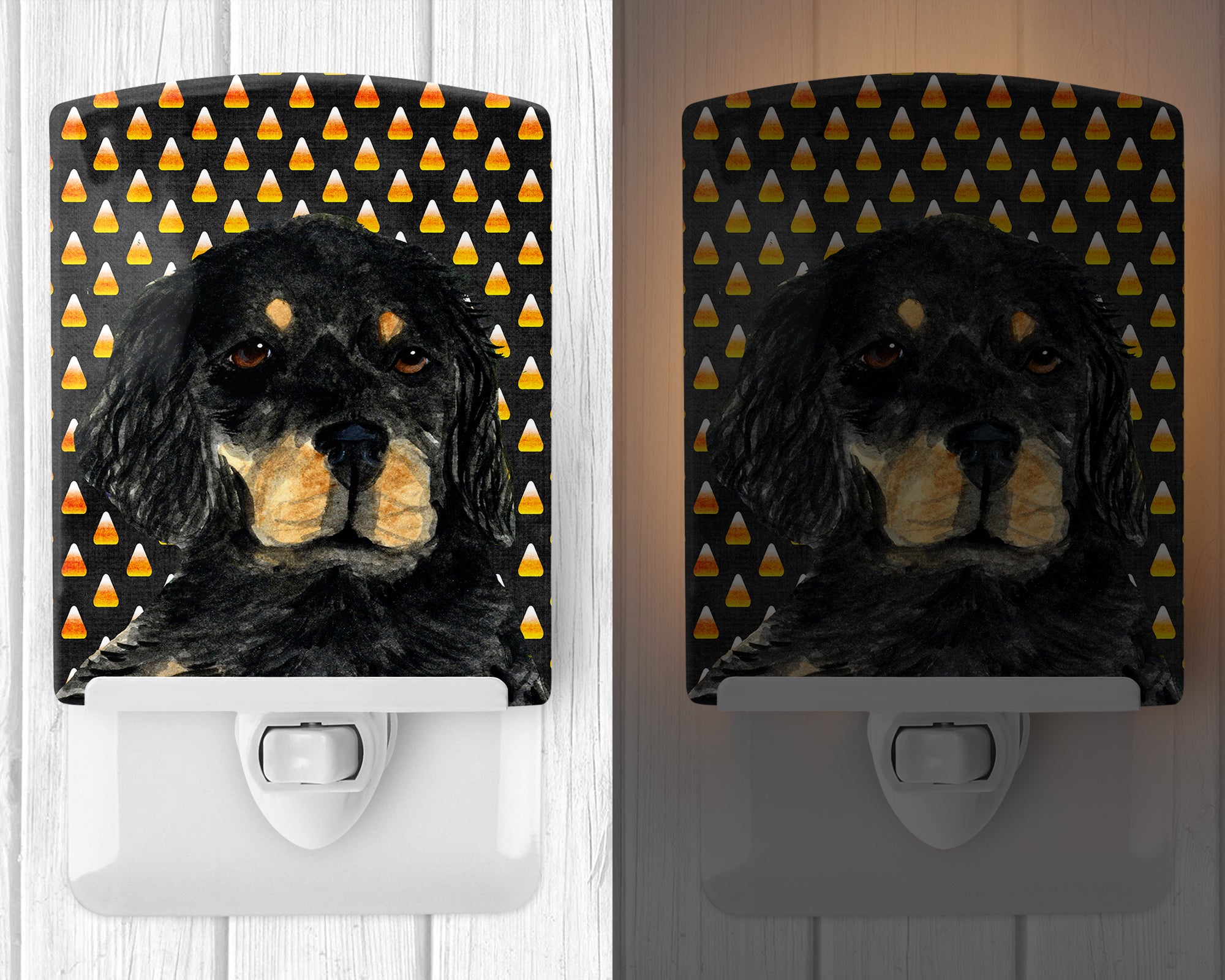 Gordon Setter Candy Corn Halloween Portrait Ceramic Night Light SS4308CNL - the-store.com